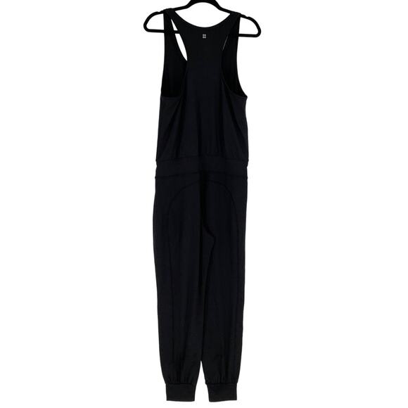 Sweaty Betty Size Large Black Gary Jogger Jumpsuit Racerback Scoop Neck OS30-4 - Picture 4 of 9
